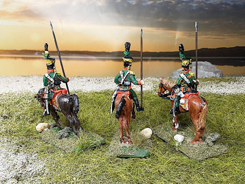 1809 - 1815: Österreichische Ulanen - Mannschaft  (Rückansicht) - 1/72