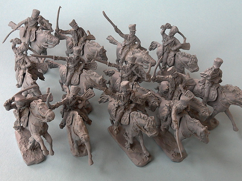 Preußische Husaren im Angriff (1812 - 1815), unbemalt