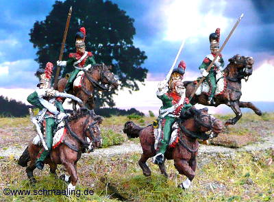 1811 - 1815: Französische Linien-Lanciers - Elitekompanie (im Angriff)